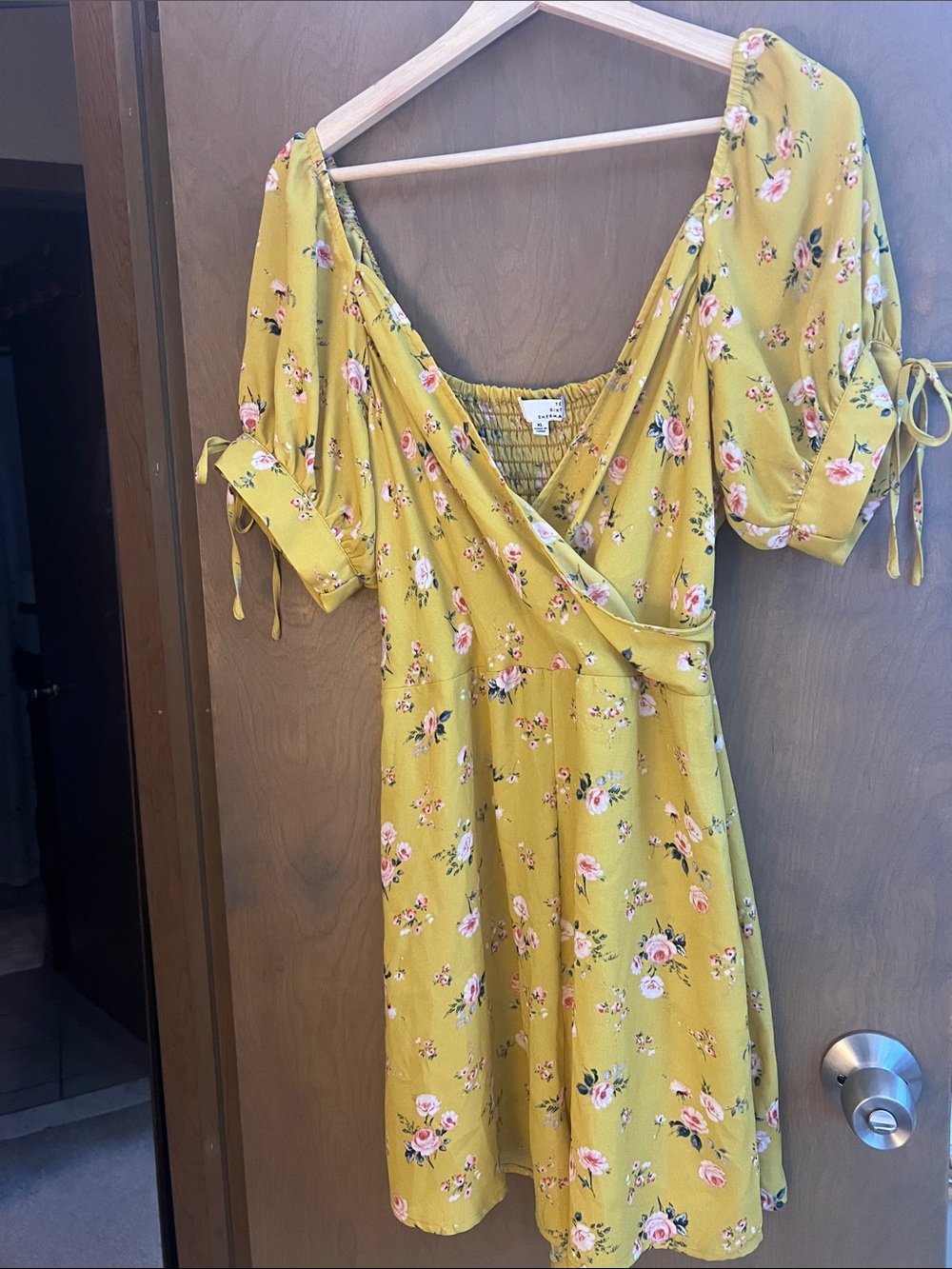 Ten Sixty Sherman Yellow Floral Wrap Mini Jumper